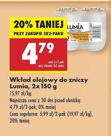 Wkład olejowy 60 h Lumia promocja w Biedronka