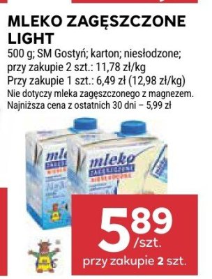 Mleko zagęszczone light   promocja w Stokrotka