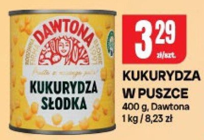 Kukurydza słodka w puszce Dawtona promocja w Chorten