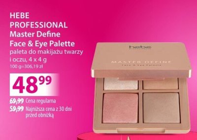 Paleta do makijażu twarzy i oczu HEBE PROFESSIONAL Master Define Face & Eye Palette, 4 x 4 g promocja w Hebe