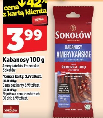 Kabanosy Kabanosy 100 g promocja w TOPAZ