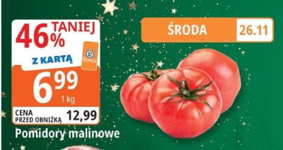 Pomidory malinowe promocja w Leclerc