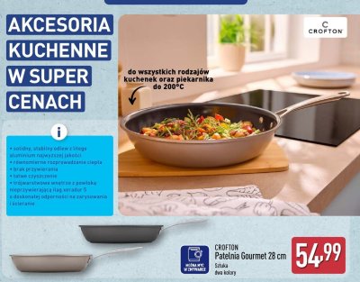 Patelnia Gourmet 28 cm CROFTON promocja w Aldi
