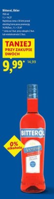 Likier 0% Bitterol Aperitivo Italiano Fragola 0,7 l promocja w Lidl