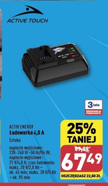 Ładowarka do akumulatora 4.0 a Activ energy promocja