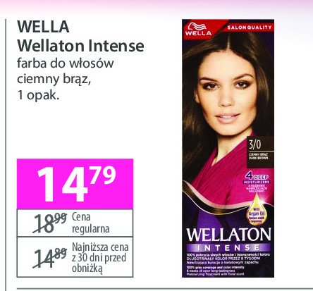 Krem koloryzujący 3/0 ciemny brąz Wellaton promocja