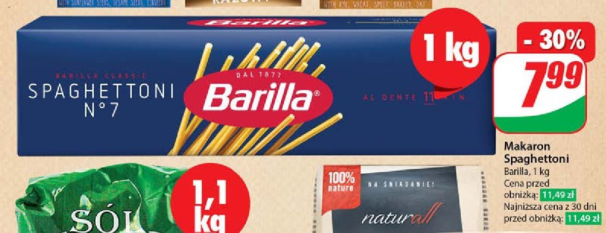 Makaron spaghetti no 5 Barilla promocja w Dino