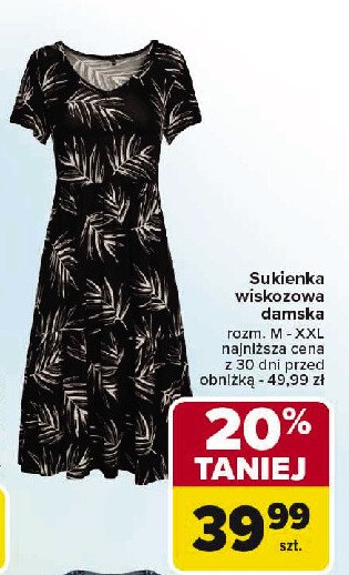 Sukienka wiskozowa damska s-xxl promocja w Carrefour