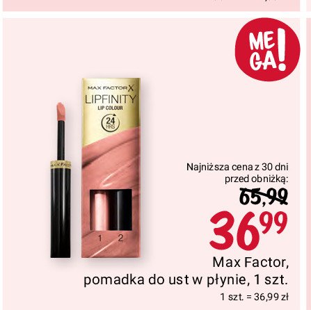 Pomadka do ust nr. 20 angelic Max factor lipfinity promocja