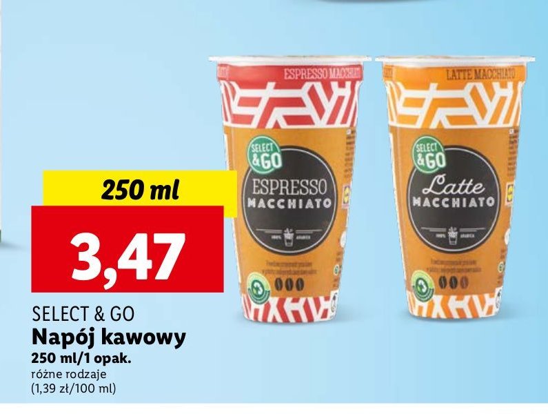 Nap贸j espresso macchiato Select & go promocja