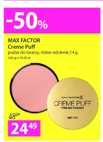 Puder 50 natural Max factor creme puff pressed powder promocje