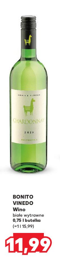 Wino Bonito vinedo chardonnay promocja w Kaufland