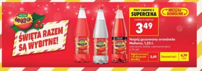 Napój gazowany Oranżada Hellena 1,25l czerwona, biała, czerwona zero promocja w Biedronka