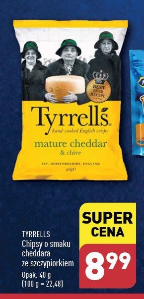 Chipsy mature cheddar Tyrrells promocja