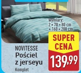 Pościel z jerseyu 160 x 200 cm + 2 x 70 x 80 cm Novitesse promocja