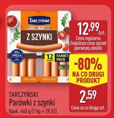 Parówki z szynki promocja w Aldi
