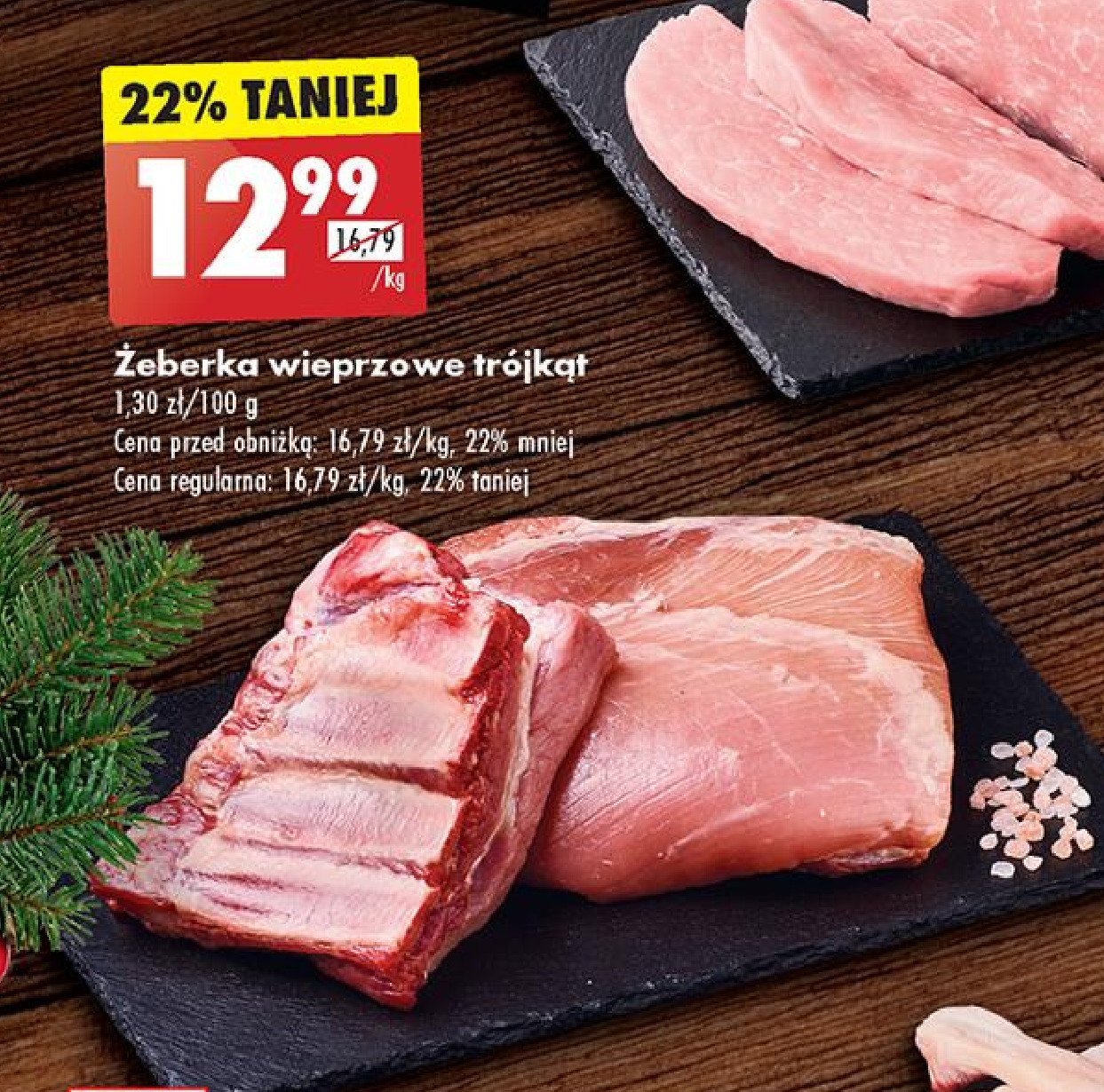 Żeberka trójkąty promocja w Biedronka