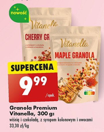 Granola z wiśnią i czekoladą Vitanella promocja