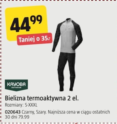 Bielizna termoaktywna 2 el. Kayoba promocja w Jula