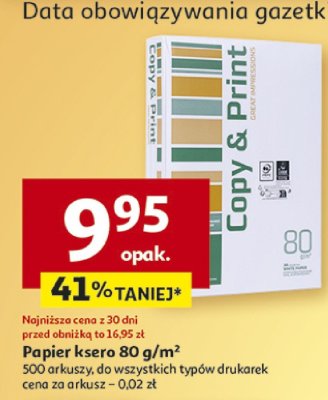 Papier toaletowy Copy & Print 80 g/m² promocja w Auchan