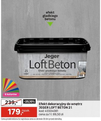 Efekt dekoracyjny do wnętrz JEGER LOFT BETON 2 l promocja w Leroy Merlin