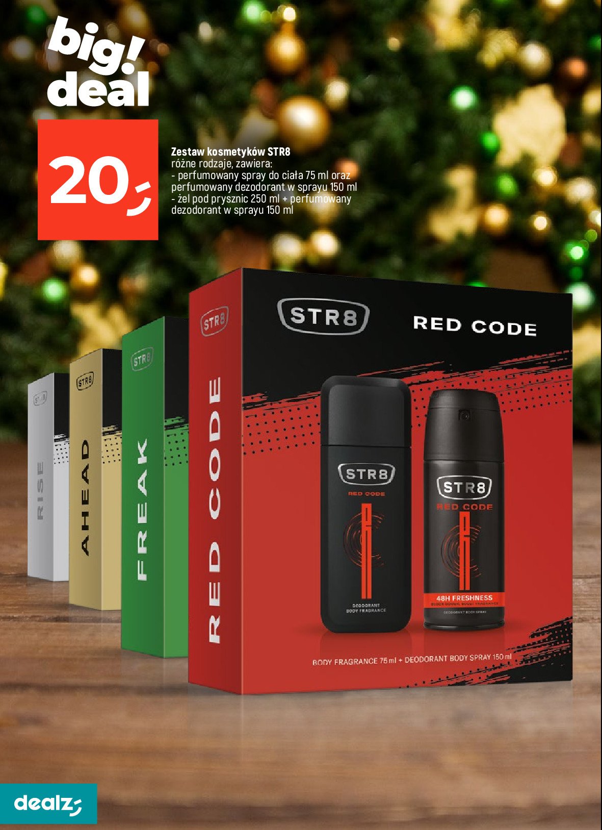 Zestaw w pude艂ku rise dezodorant 150 ml + dezodorant w atomizerze 75 ml Str8 zestaw promocja