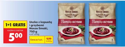 Uszka z kapustą i grzybami Nasze smaki promocja w Biedronka