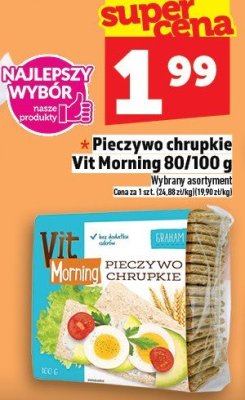 Pieczywo chrupkie Vit Morning 80/100g promocja w TOPAZ