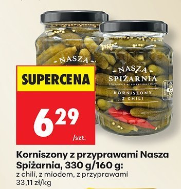 Korniszony z przyprawami  promocja w Biedronka