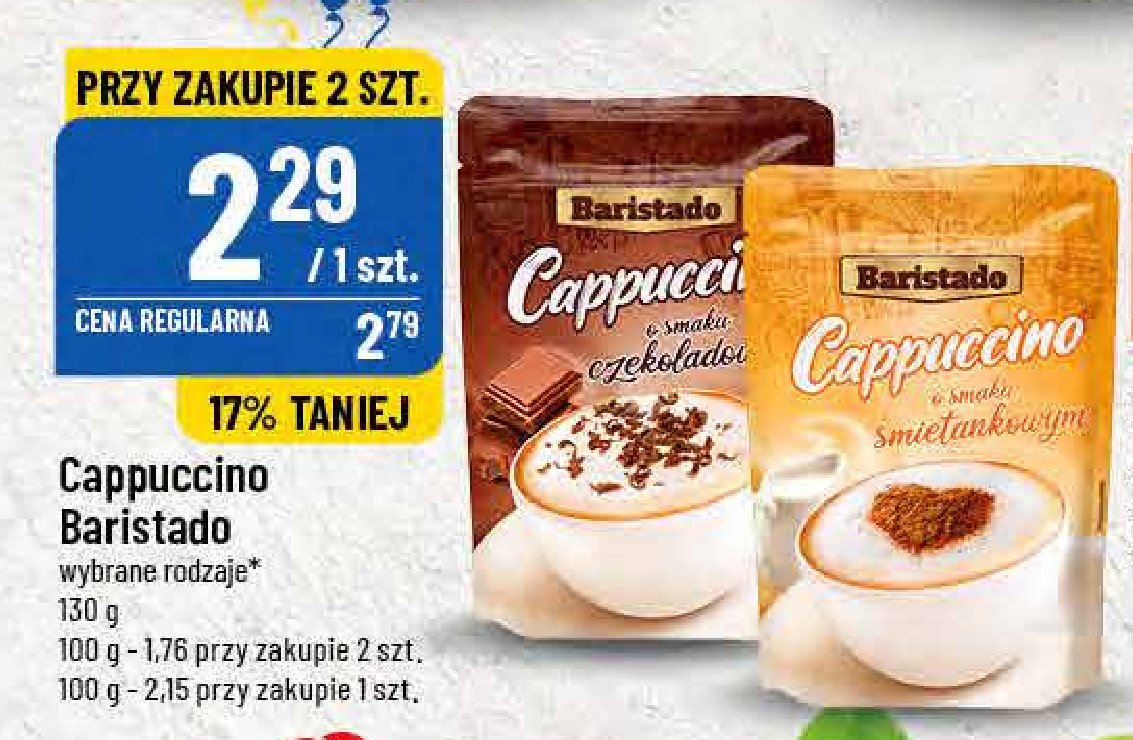 Cappuccino o smaku czekoladowym Baristado cappuccino Baristado cafe promocje