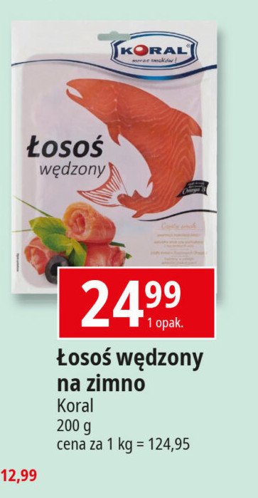 Łosoś norweski wędzony Koral (graal) promocja