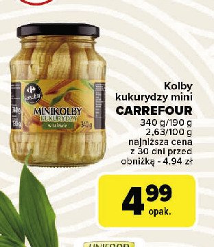 Kukurydza mini kolby Carrefour promocja