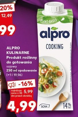 Napój sojowy do gotowania Alpro cooking promocja