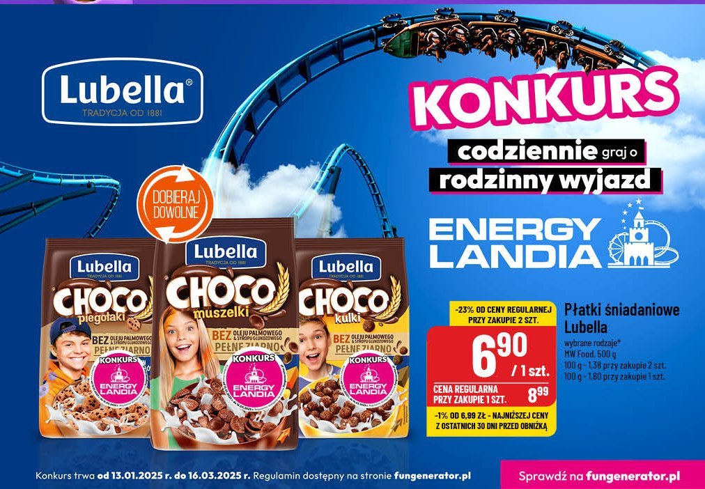 Płatki choco kulki Lubella mlekołaki promocja w POLOmarket