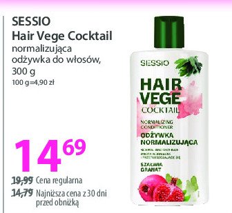 Szampon odżywczy Sessio hair vege cocktail promocja w Hebe