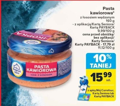 Pasta kawiorowa z łososiem wędzonym promocja w Carrefour
