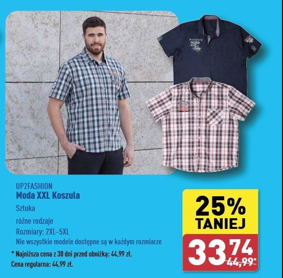 Koszula 2xl-5xl Up2fashion promocja