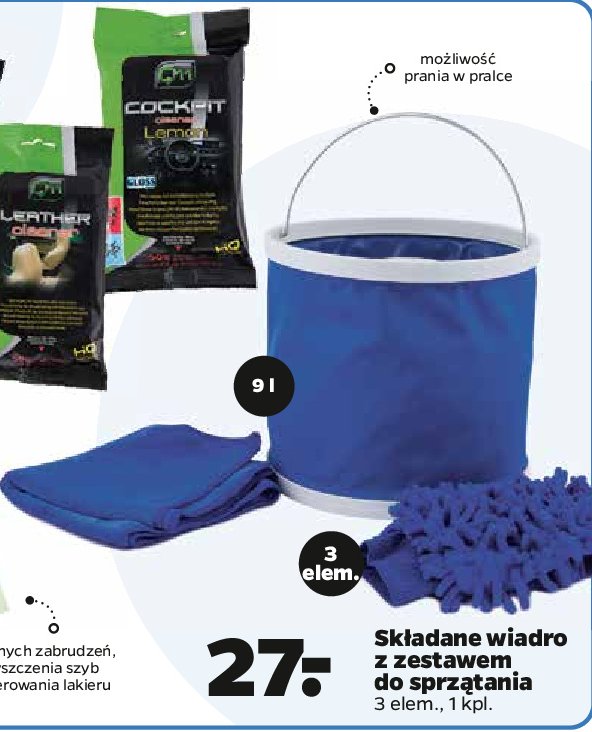 Sk艂adane wiadro z zestawem do sprz膮tania promocja
