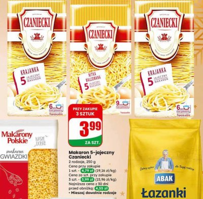 Makaron 5-jajeczny Czaniecki Nitka walcowana promocja w Dino