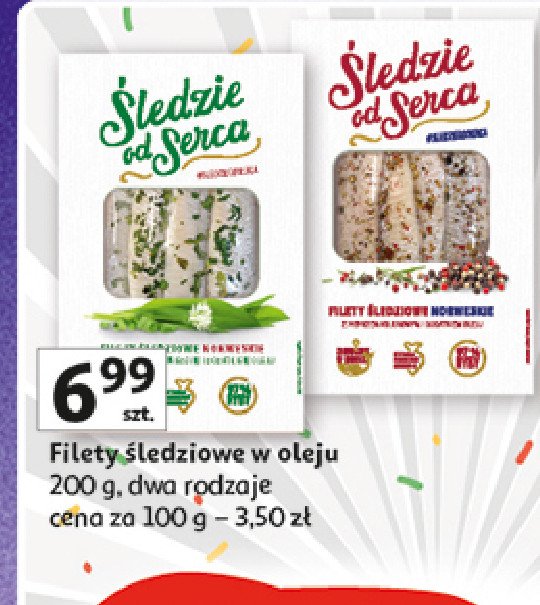 Filety śledziowe z pieprzem Śledzie od serca promocja w Auchan