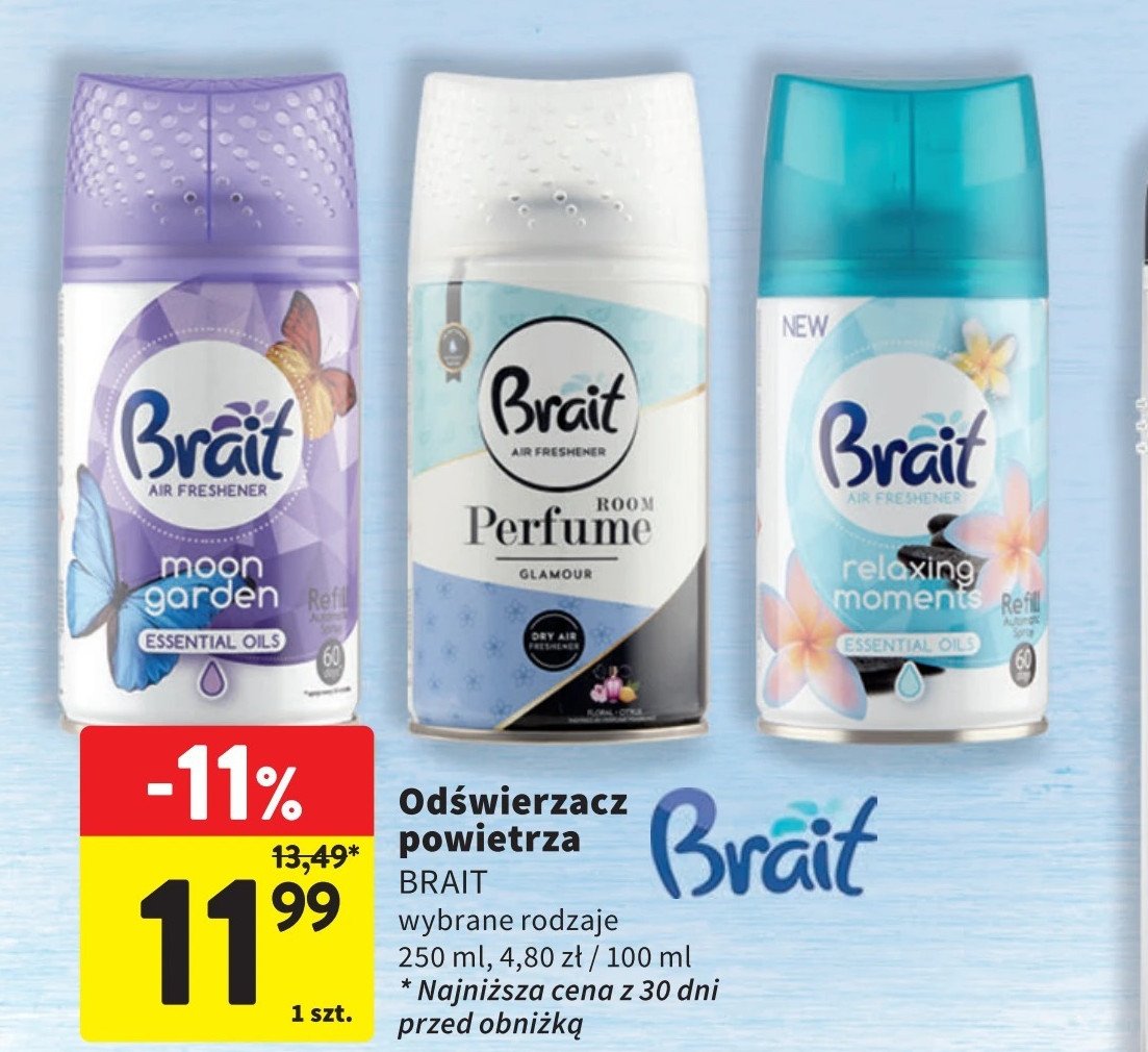 Odświeżacz relaxing moments Brait promocja w Intermarche