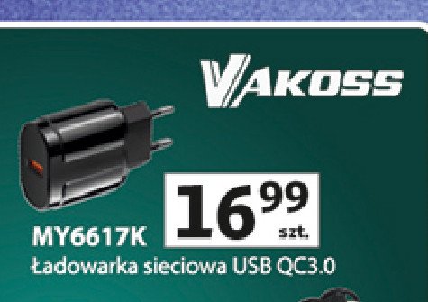 Ładowarka sieciowa my6617k Vakoss promocja w Auchan