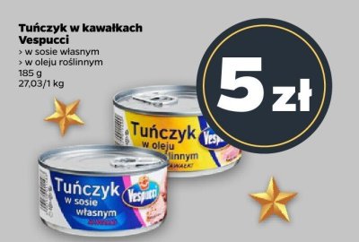Tuńczyk w kawałkach w sosie własnym promocja w Netto