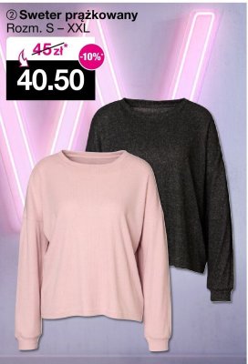 Sweter prążkowany damski Rozm. S – XXL promocja w Woolworth