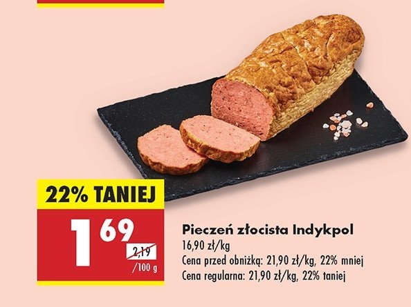 Pieczeń złocista Indykpol promocja w Biedronka