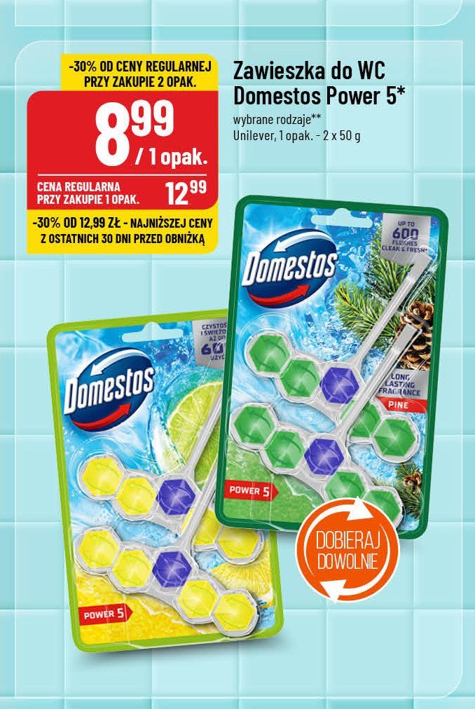 Kostka do wc pine Domestos promocja