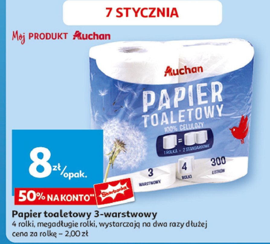 Papier toaletowy Auchan promocja