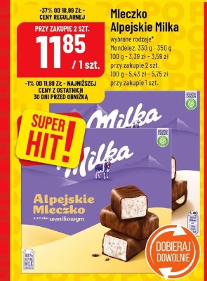Mleczko Alpejskie waniliowe promocja w POLOmarket