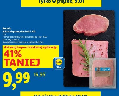 Schab wieprzowy bez kości Rzeźnik XXL promocja w Lidl