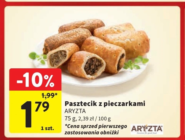 Pasztecik z pieczarkami Aryzta promocja